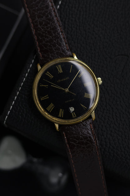 (Super Rare) Ardath Geneve Swiss Automatic Black Dial - Automatic Swiss Vintage Watch (Pre Owned) - SE725