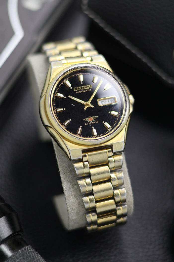 (Super Rare) Citizen Eagle 7 Black Lacquered Dial - Automatic Vintage Watch (Pre Owned) - SE669