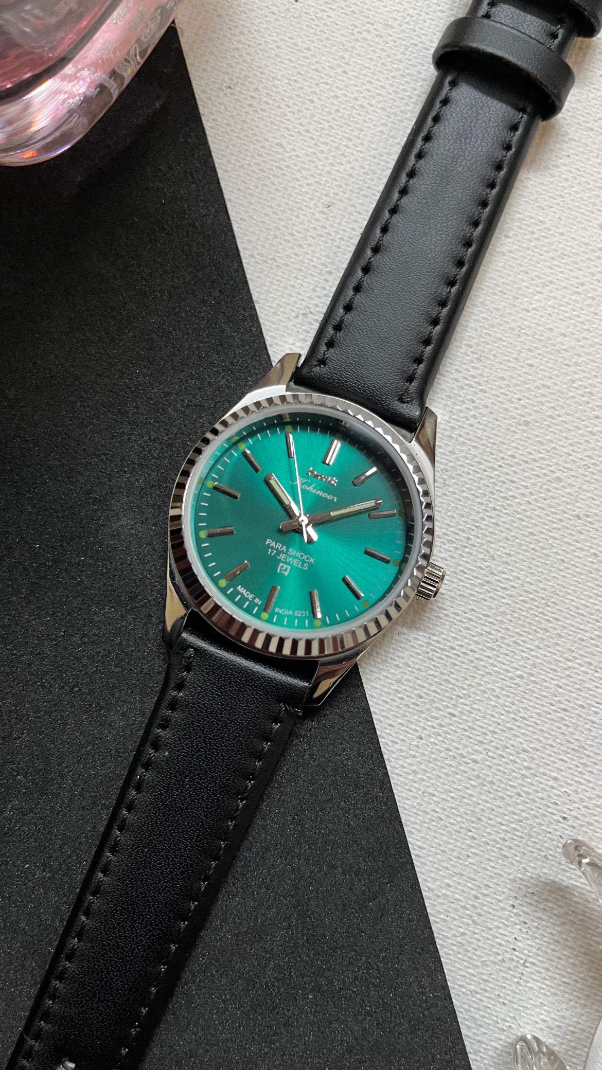 Fluted HMT Kohinoor - AQUA / TIFFANY BLUE SUNBURST