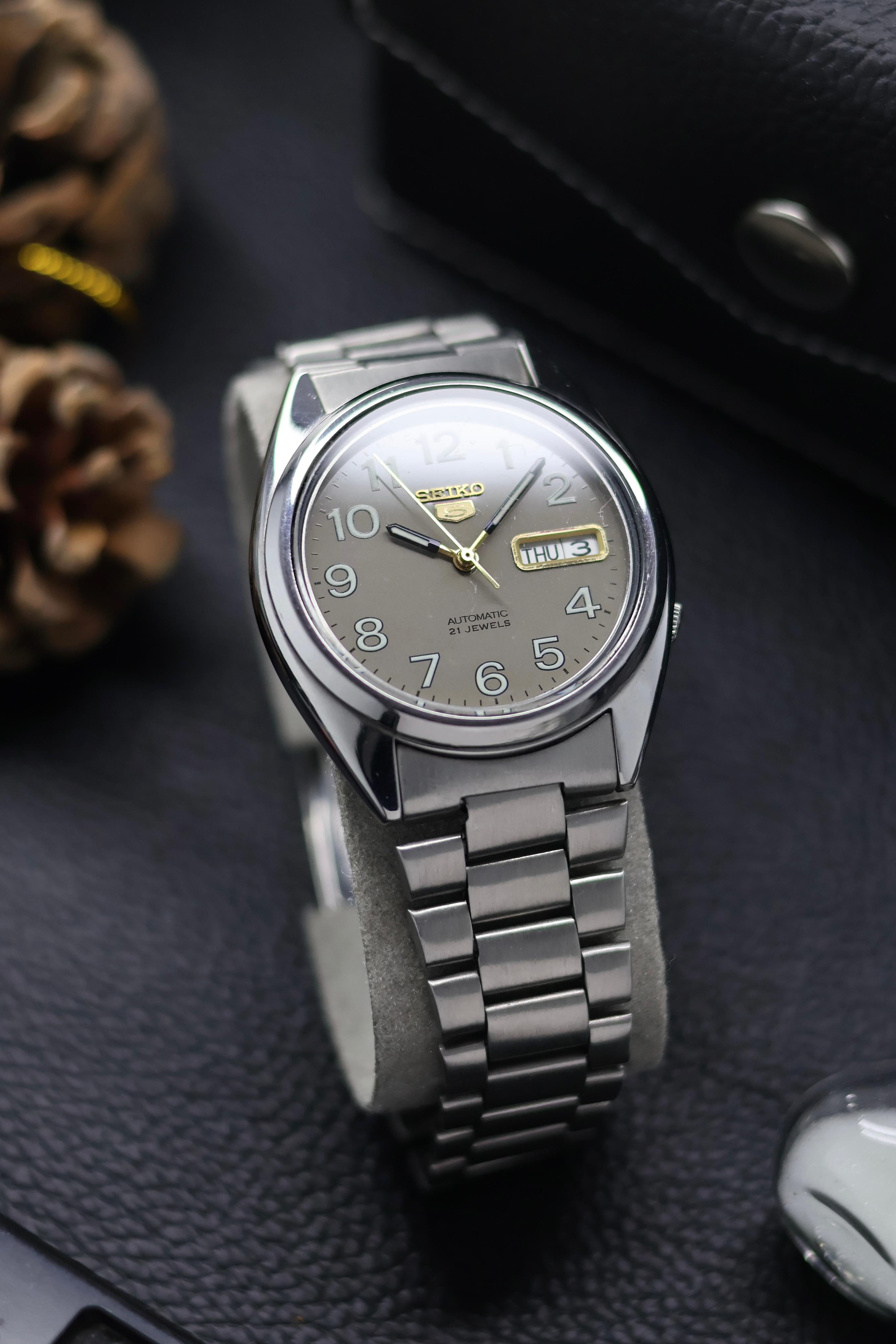 Vintage Seiko 5 Grey Dial - Automatic, Authentic Japan Made