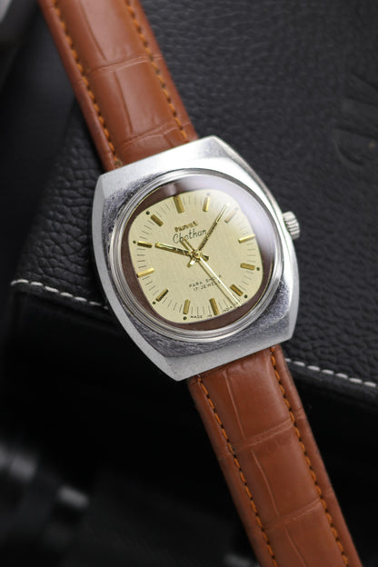 (Super Rare) Vintage HMT Chethan Champagne TV Dial - in Original Condition - Mechanical Hand Winding Watch (Pre Owned) - SE668