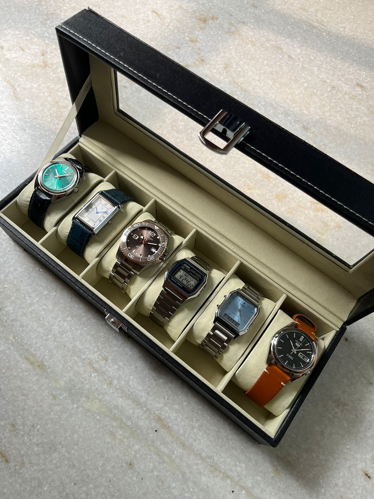 6-Slot Watch Organiser / Storage Box with Display Screen