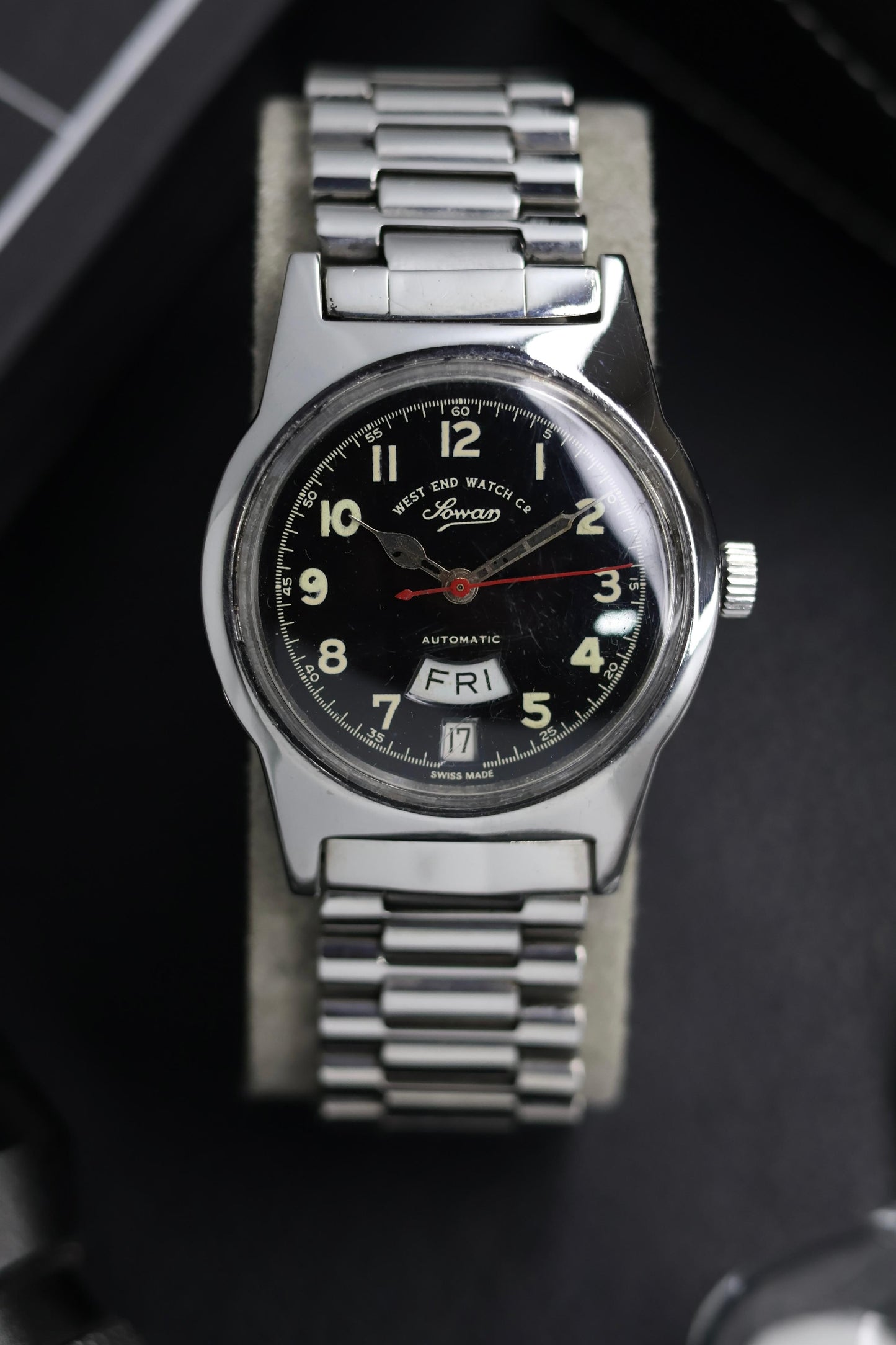 (Super Rare) West End Watch Co. SOWAR Black Dial - Automatic Swiss Vintage Watch (Pre Owned) - SE619
