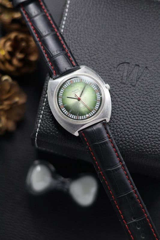 (Super Rare) Vintage HMT Ajeeth Green Dial - in Original Condition - Mechanical Hand Winding Watch (Pre Owned) - A547