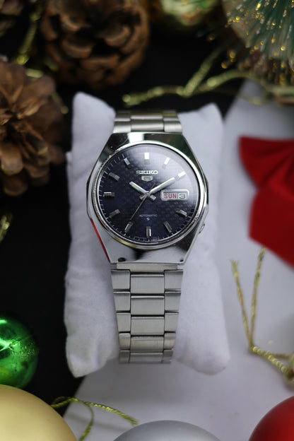 (Super Rare) 1980 Seiko 5 Blue Textured Dial (Pre Owned)