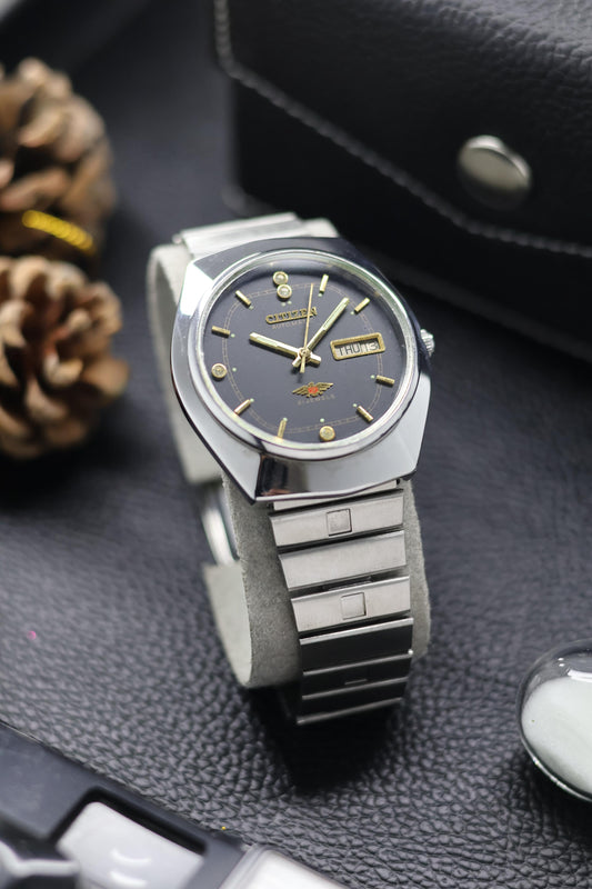 (Super Rare) Citizen Eagle 7 Black Motif Dial - Automatic Vintage Watch (Pre Owned) - SE451