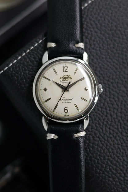 (Extremely Rare) Enicar Ultrasonic Seapearl Antimagnetic Hand Winding White Patina Dial - Swiss Vintage Watch (Pre Owned) - SE567