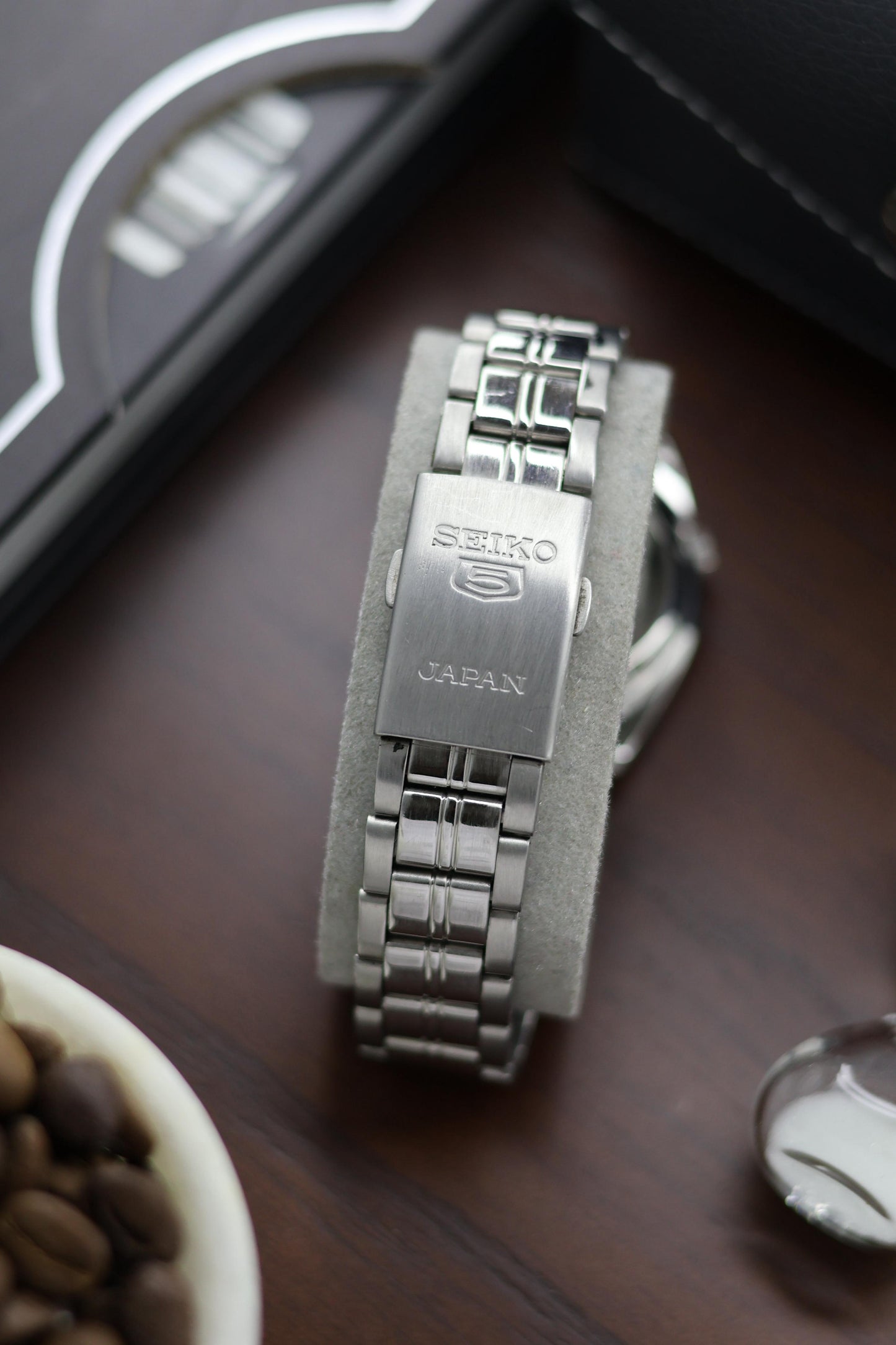 Seiko 5 Railway Time Black Dial with Glass Back - Automatic Vintage Watch (Pre Owned) - A353