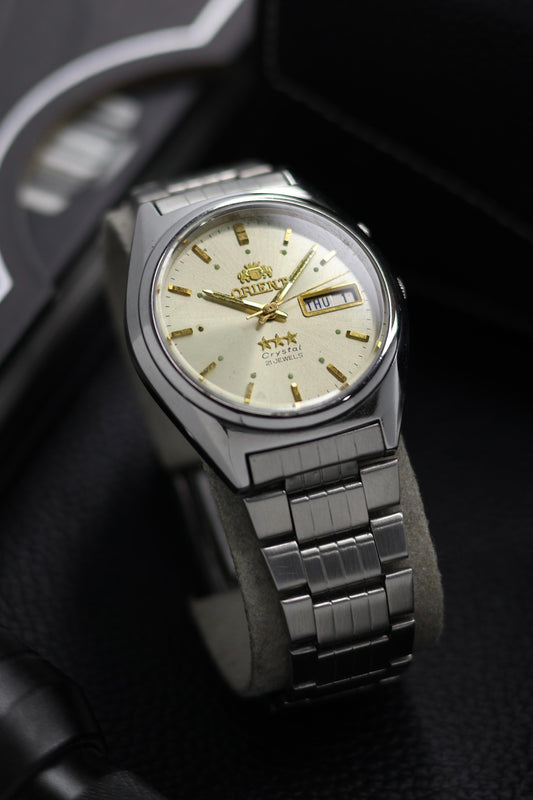 (Super Rare) Orient Tri-Star Crystal Champagne Dial - Automatic Vintage Watch (Pre Owned) - SE572