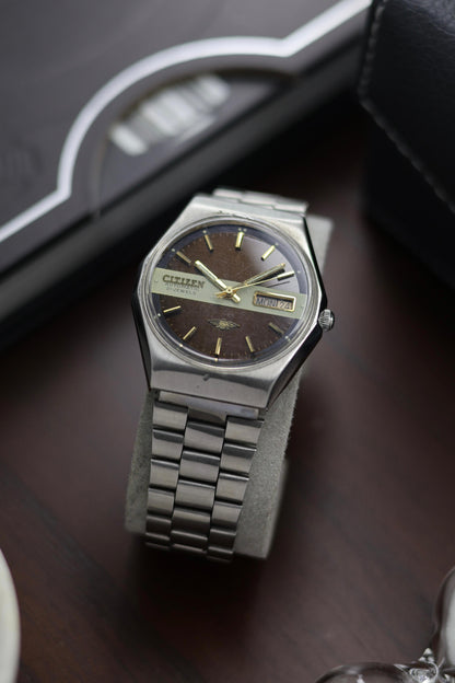 Citizen Eagle 7 Coffee Brown Motif Dial - Automatic Vintage Watch (Pre Owned) - A325