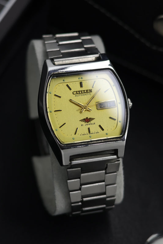(JDM - Super Rare) Citizen Eagle 7 Champagne TV Dial & Japanese Kanji Datewheel  - Automatic Vintage Watch (Pre Owned) - SE727