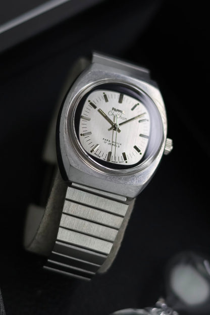(Super Rare) Vintage HMT Chethan Silver TV Dial - in Original Condition - Mechanical Hand Winding Watch (Pre Owned) - SE512