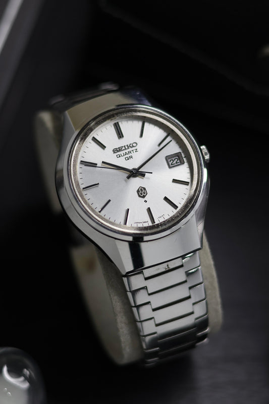 (JDM - Extremely Rare) 1974 Seiko QR Silver Sunray Dial - Quartz Vintage Watch (Pre Owned) - SE494