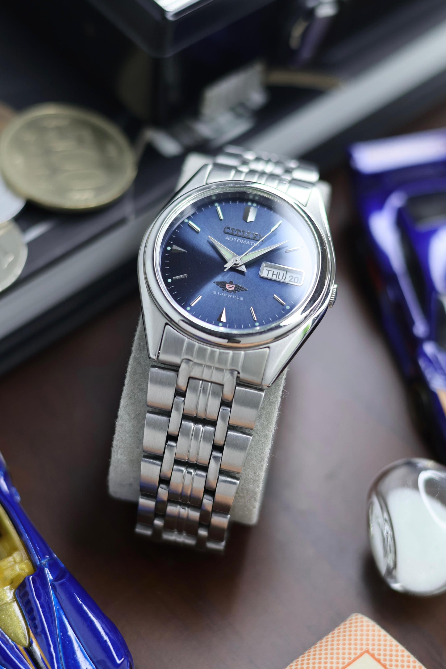 (Super Rare) Citizen Eagle 7 Blue Sunray Dial - Automatic Vintage Watch (Pre Owned) - SE525