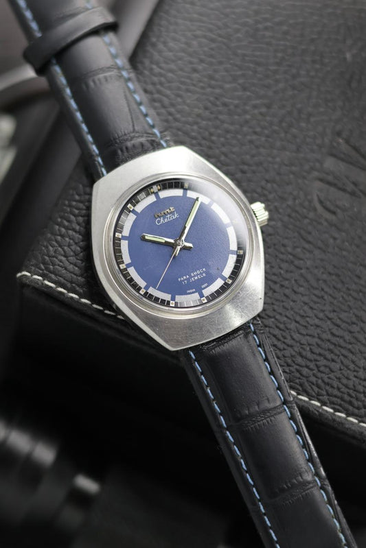 (Super Rare) Vintage HMT Chetak Blue Dial - in Original Condition - Mechanical Hand Winding Watch (Pre Owned) - SE561