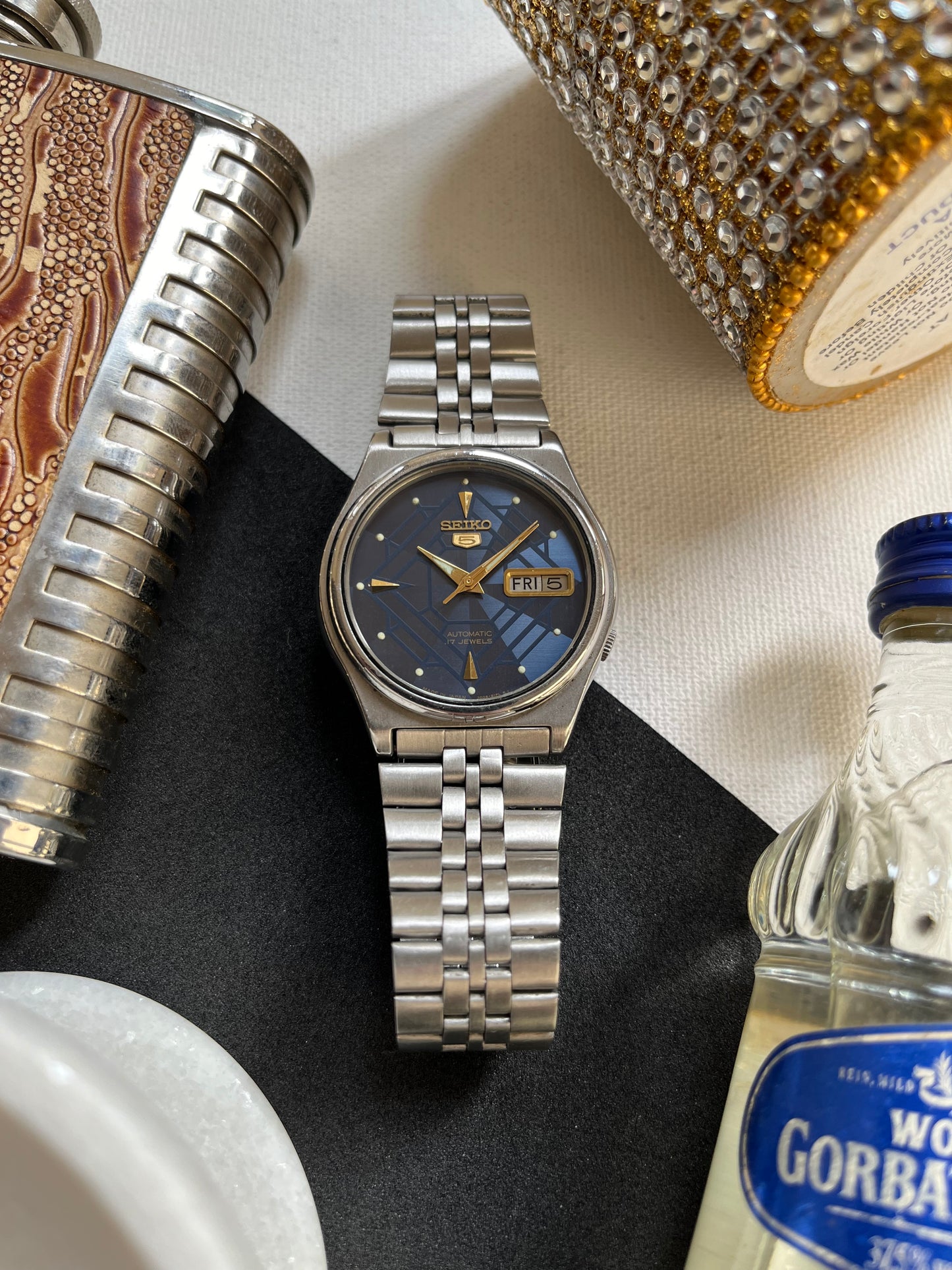 Seiko 5 Blue Patterned Dial (Pre-owned)