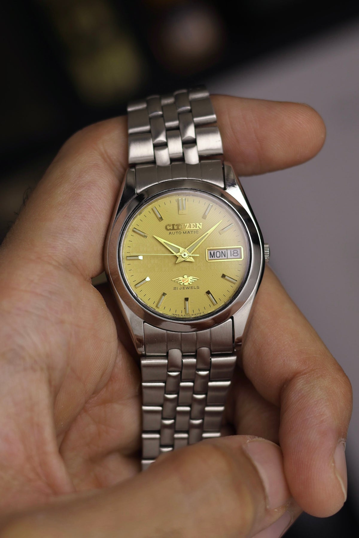 (Super Rare) Citizen Eagle 7 Gold Motif Dial - Automatic Vintage Watch (Pre Owned) - SE859