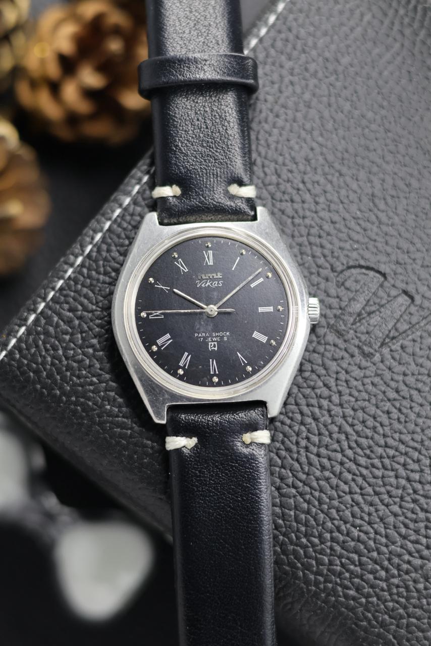 Vintage HMT Vikas Black Dial - in Original Condition - Mechanical Hand Winding Watch (Pre Owned) - A519