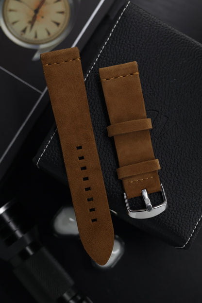 PREMIUM Suede Leather Watch Strap (22mm) - with FREE Strap Tool!