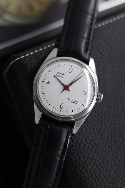 (Super Rare) Vintage HMT Janata White Art Deco Dial - in Original Condition - Mechanical Hand Winding Watch (Pre Owned) - SE534
