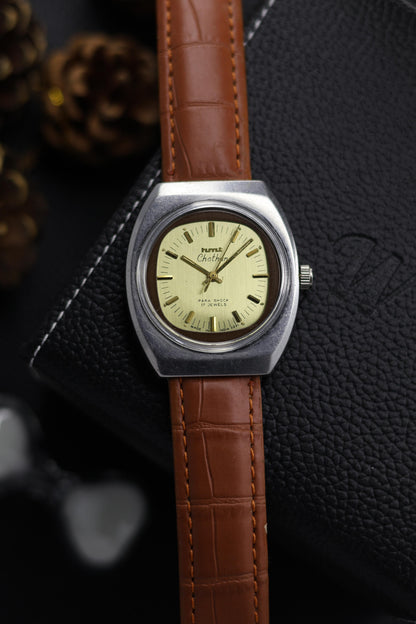 Vintage HMT Chethan Champagne TV Dial - in Original Condition - Mechanical Hand Winding Watch (Pre Owned) - A581