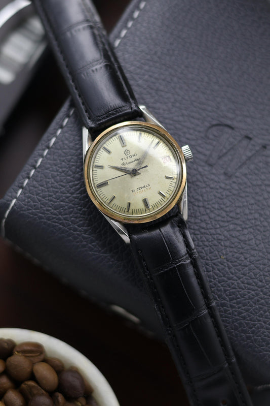 (Super Rare) TITONI AIRMASTER Titoflex Mechanical Handwinding Watch (Pre Owned) - A397