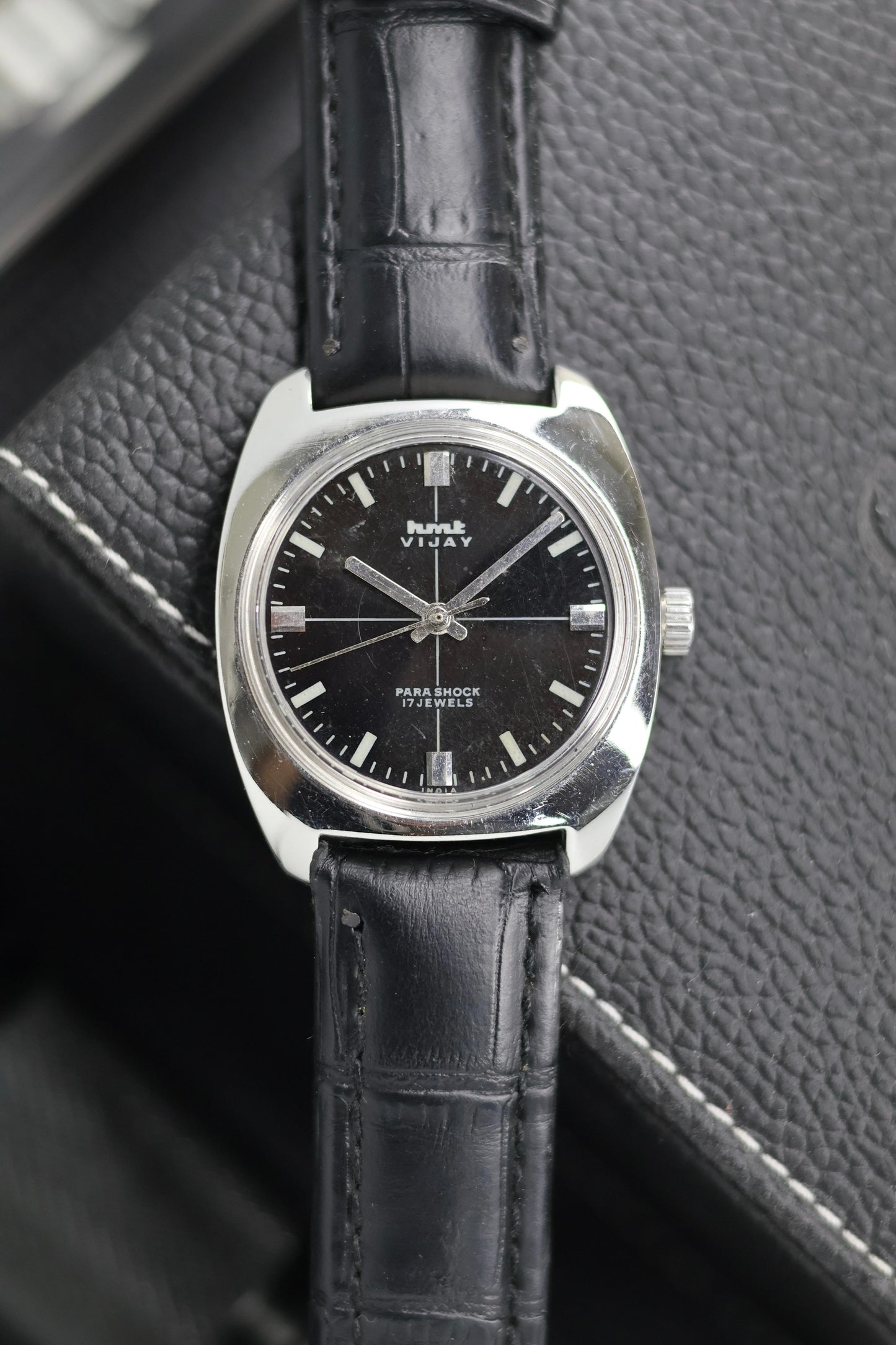 (Super Rare) Vintage HMT Vijay Black Dial - in Original Condition - Mechanical Hand Winding Watch (Pre Owned) - SE630