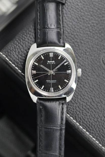 (Super Rare) Vintage HMT Vijay Black Dial - in Original Condition - Mechanical Hand Winding Watch (Pre Owned) - SE630