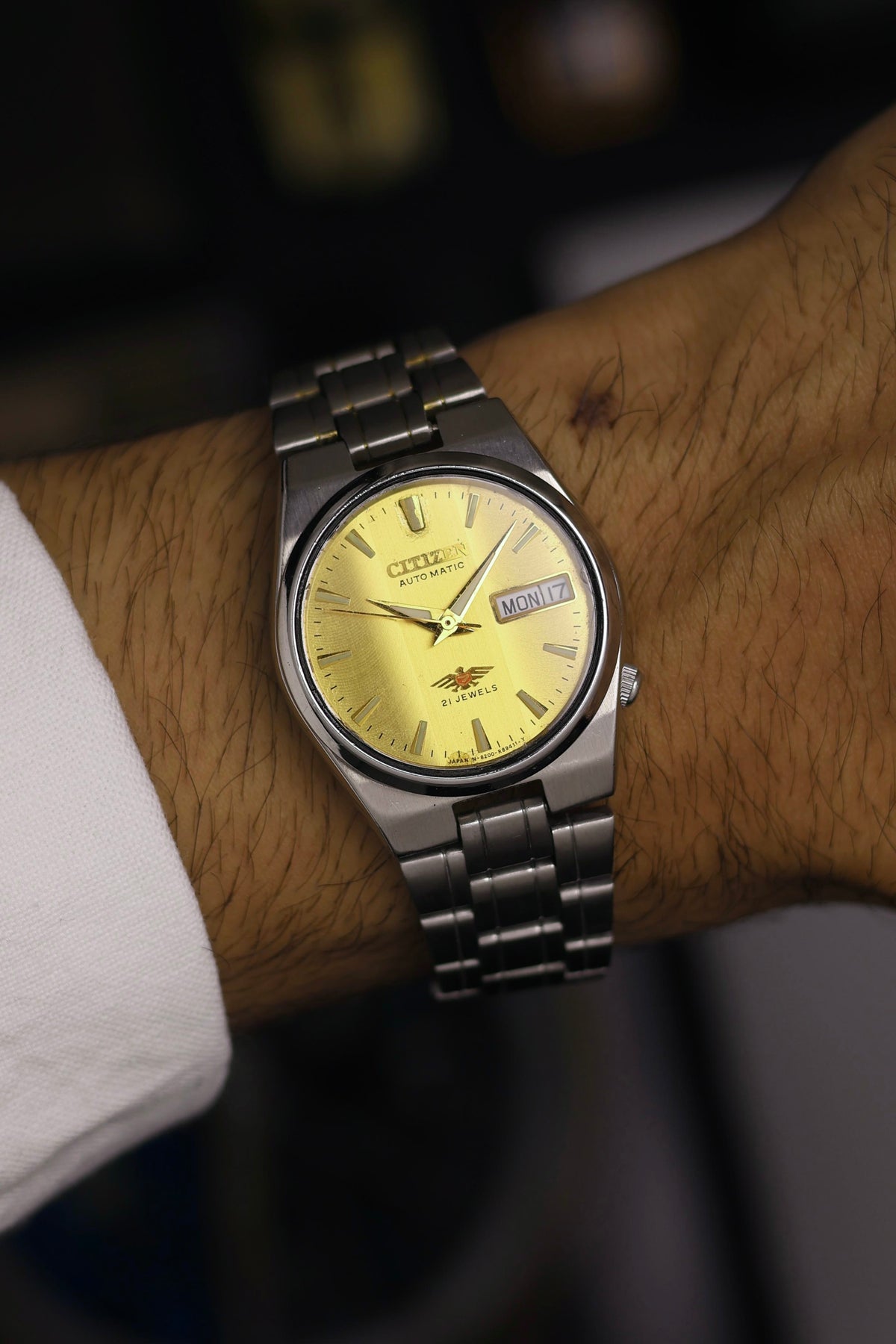 (Super Rare) Citizen Eagle 7 Gold Motif Dial - Automatic Vintage Watch (Pre Owned) - SE843