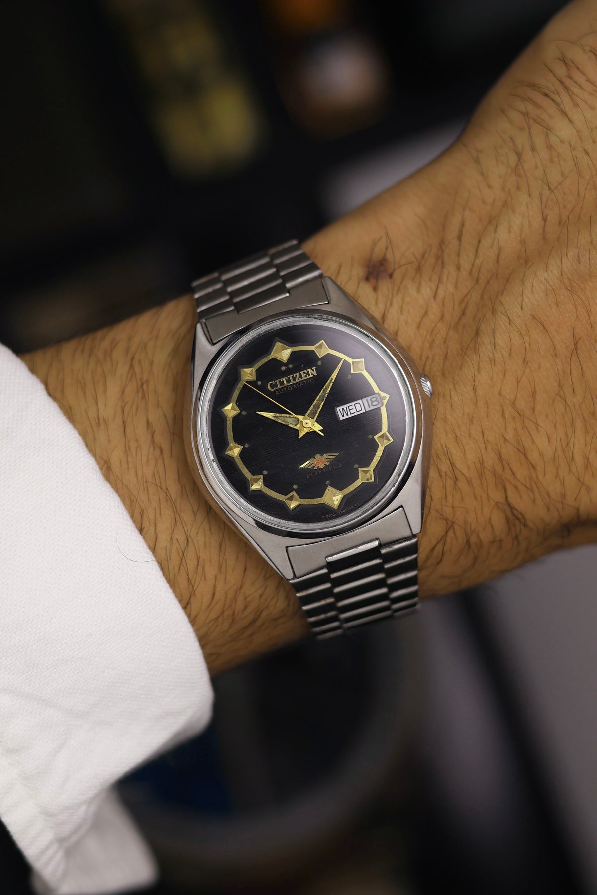 (Super Rare) Citizen Eagle 7 Black Motif Dial - Automatic Vintage Watch (Pre Owned) - SE848
