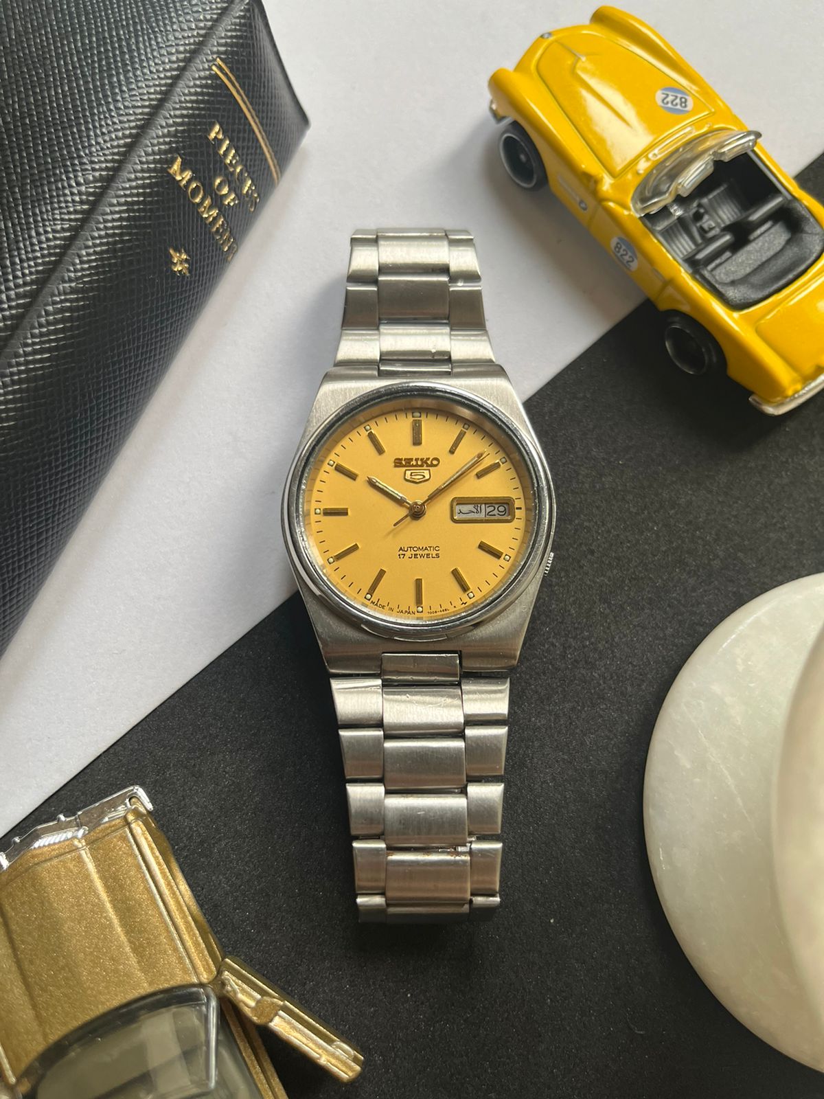 1984 Seiko 5 Yellow/Gold Dial (Pre Owned)