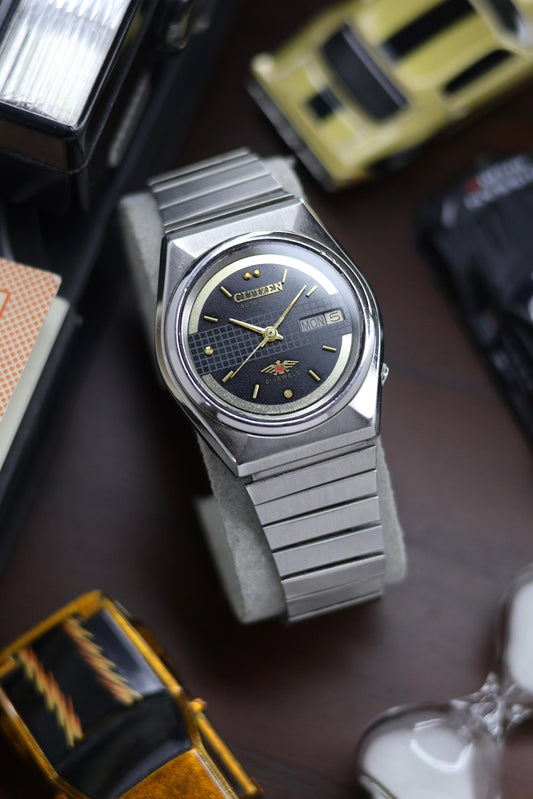 (Super Rare) Citizen Eagle 7 Black Motif Dial - Automatic Vintage Watch (Pre Owned) - SE500