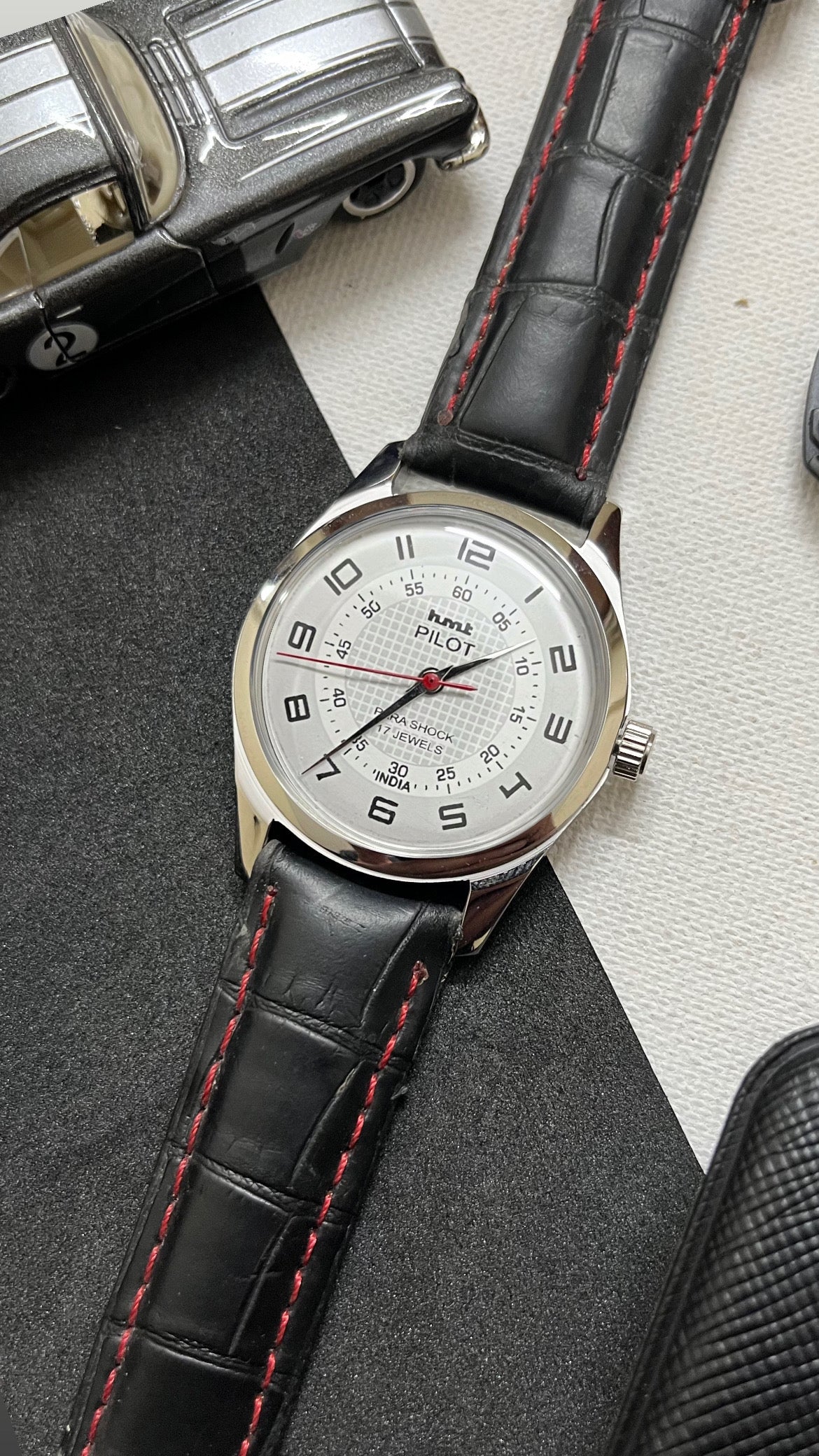 Hmt pilot white dial best sale