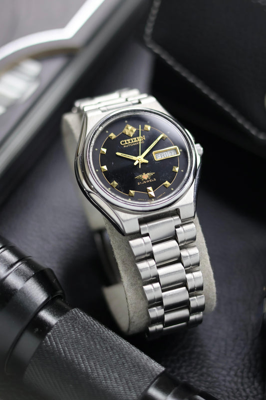 (Super Rare) Citizen Eagle 7 Black Motif Dial - Automatic Vintage Watch (Pre Owned) - SE633