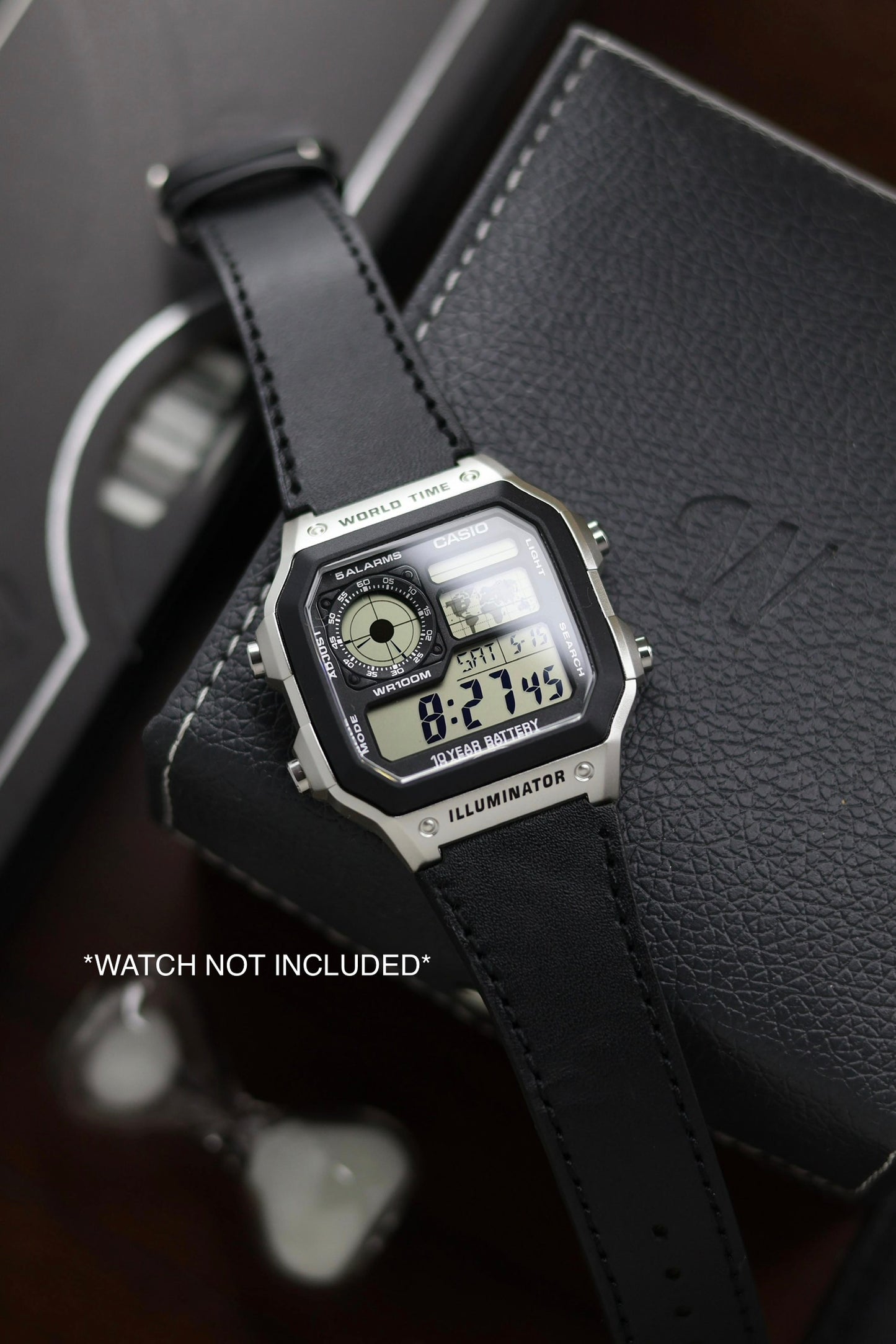 Leather Strap for CASIO AE1200 Series - with FREE Strap Tool!