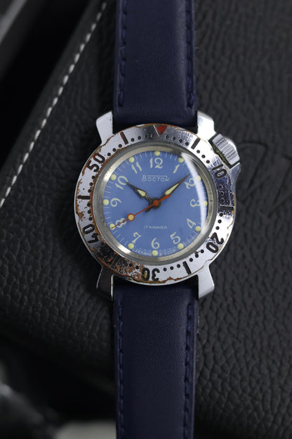 (Super Rare) VOSTOK KOMANDIRSKIE Blue Dial - Russian Vintage Watch(Pre Owned) - SE762