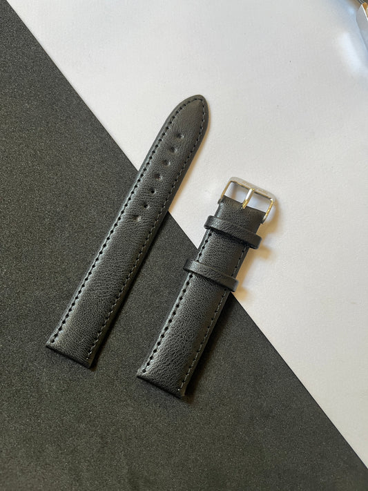 Black Leather Watch Strap