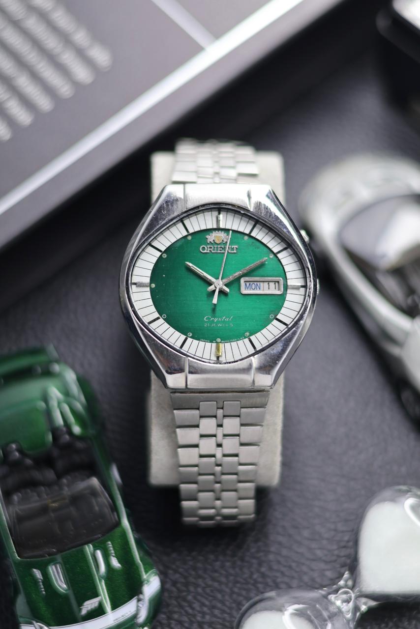 Vintage Orient Crystal Automatic Emerald Green Dial - Authentic