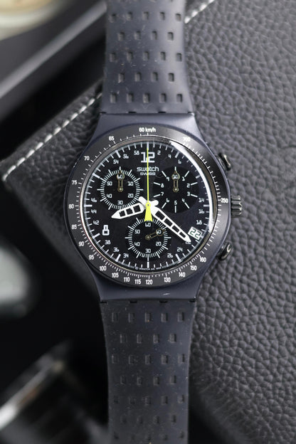 (Super Rare) Swatch IRONY Chronograph Black Dial - Swiss Vintage Watch (Pre Owned) - SE440