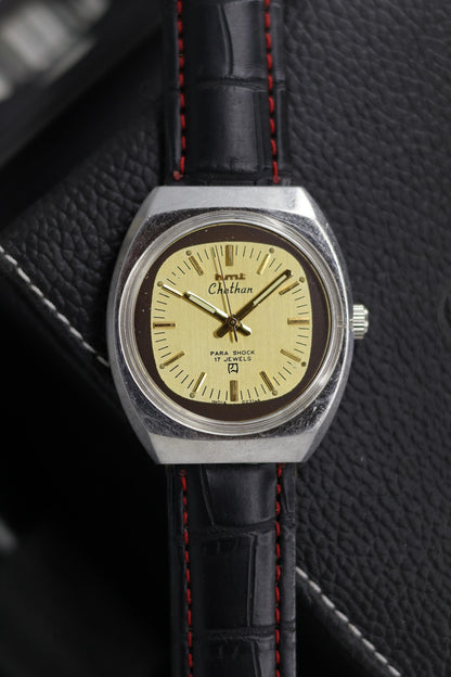 (Super Rare) Vintage HMT Chethan Champagne TV Dial - in Original Condition - Mechanical Hand Winding Watch (Pre Owned) - SE665