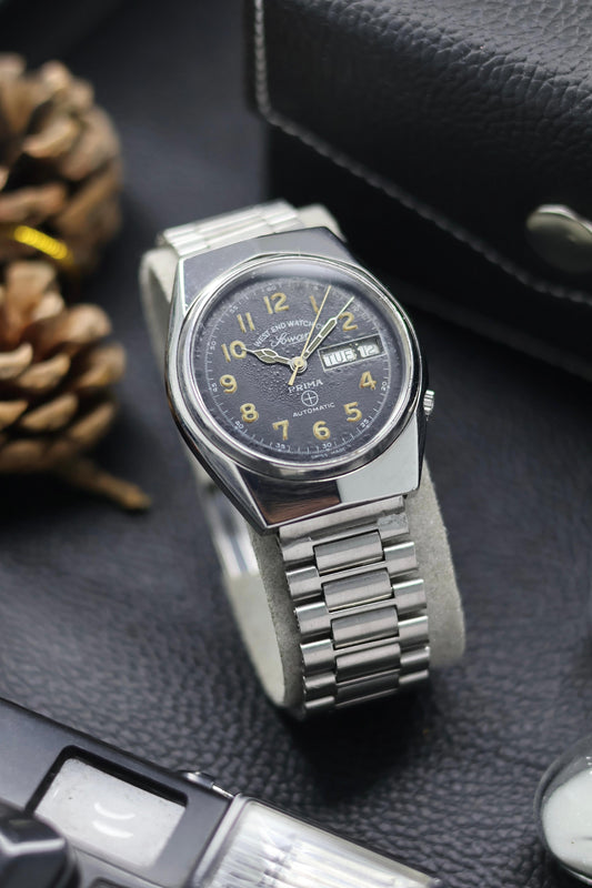 (Super Rare) West End Watch Co. SOWAR PRIMA Black Aged Dial - Automatic Swiss Vintage Watch (Pre Owned) - SE568