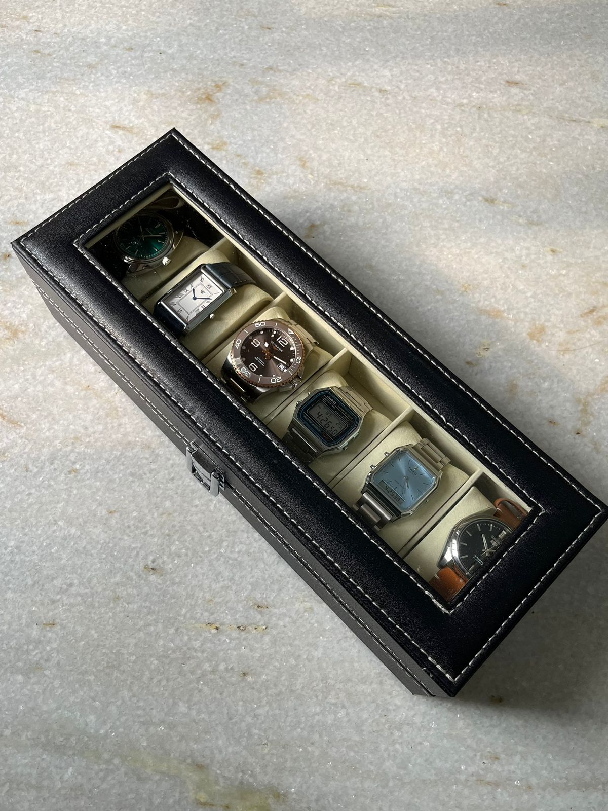 6-Slot Watch Organiser / Storage Box with Display Screen