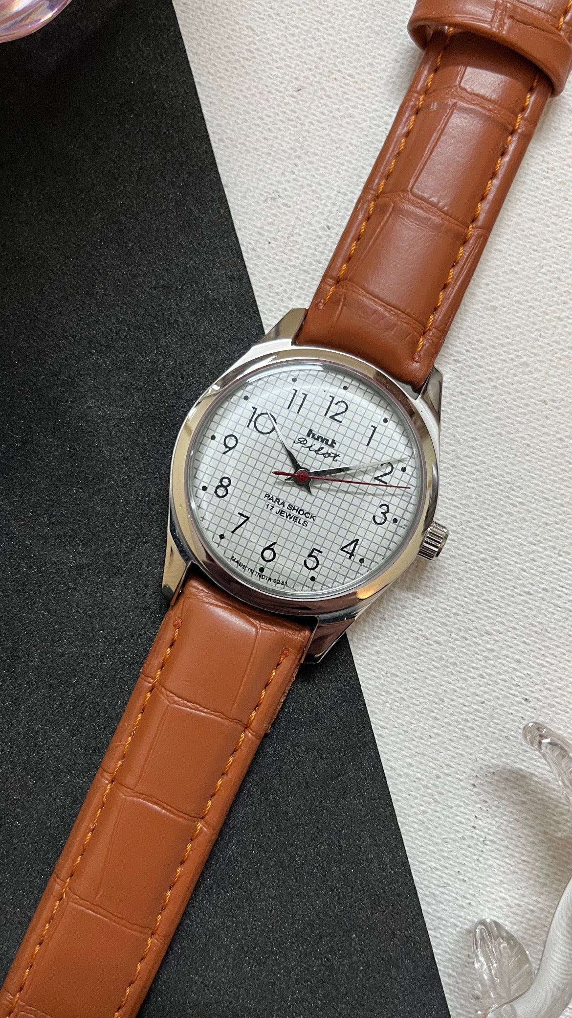 HMT Pilot Graph Dial- White