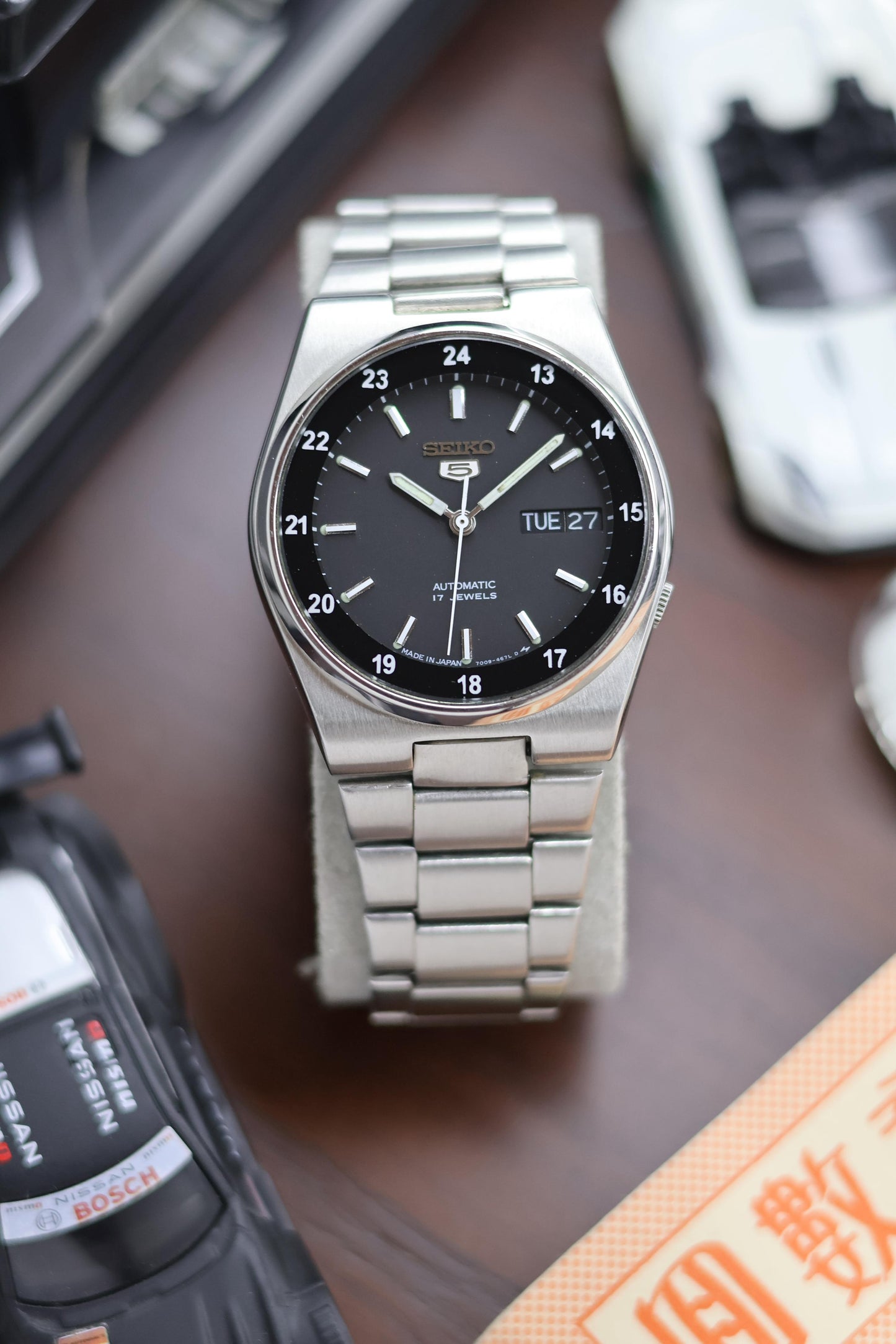 1984 Seiko 5 Railway Time Black Dial - Automatic Vintage Watch (Pre Owned) - SE518