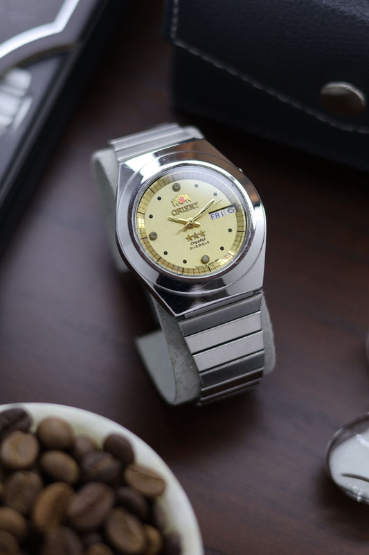 (Super Rare) Orient Tri-Star Crystal Champagne Dial - Automatic Vintage Watch (Pre Owned) - SE440