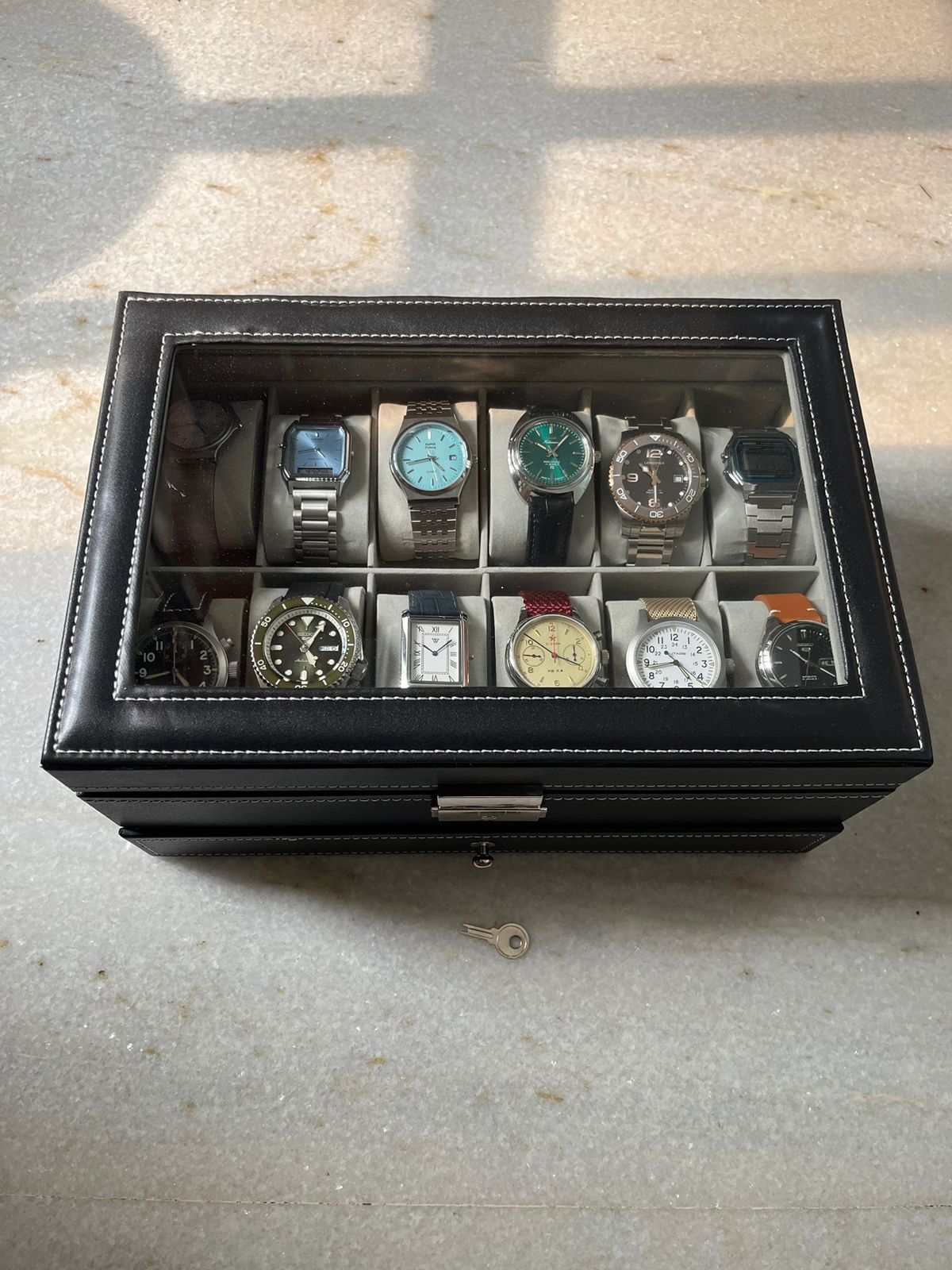 12 Slot with Drawer Watch Organiser / Storage Box