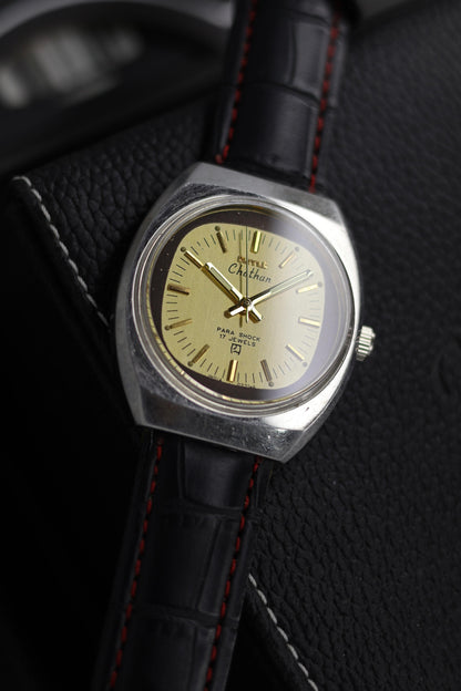 (Super Rare) Vintage HMT Chethan Champagne TV Dial - in Original Condition - Mechanical Hand Winding Watch (Pre Owned) - SE665
