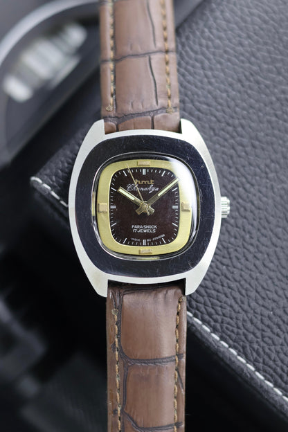 (Super Rare) Vintage HMT Chanakya Maroon TV Dial - in Original Condition - Mechanical Hand Winding Watch (Pre Owned) - SE671