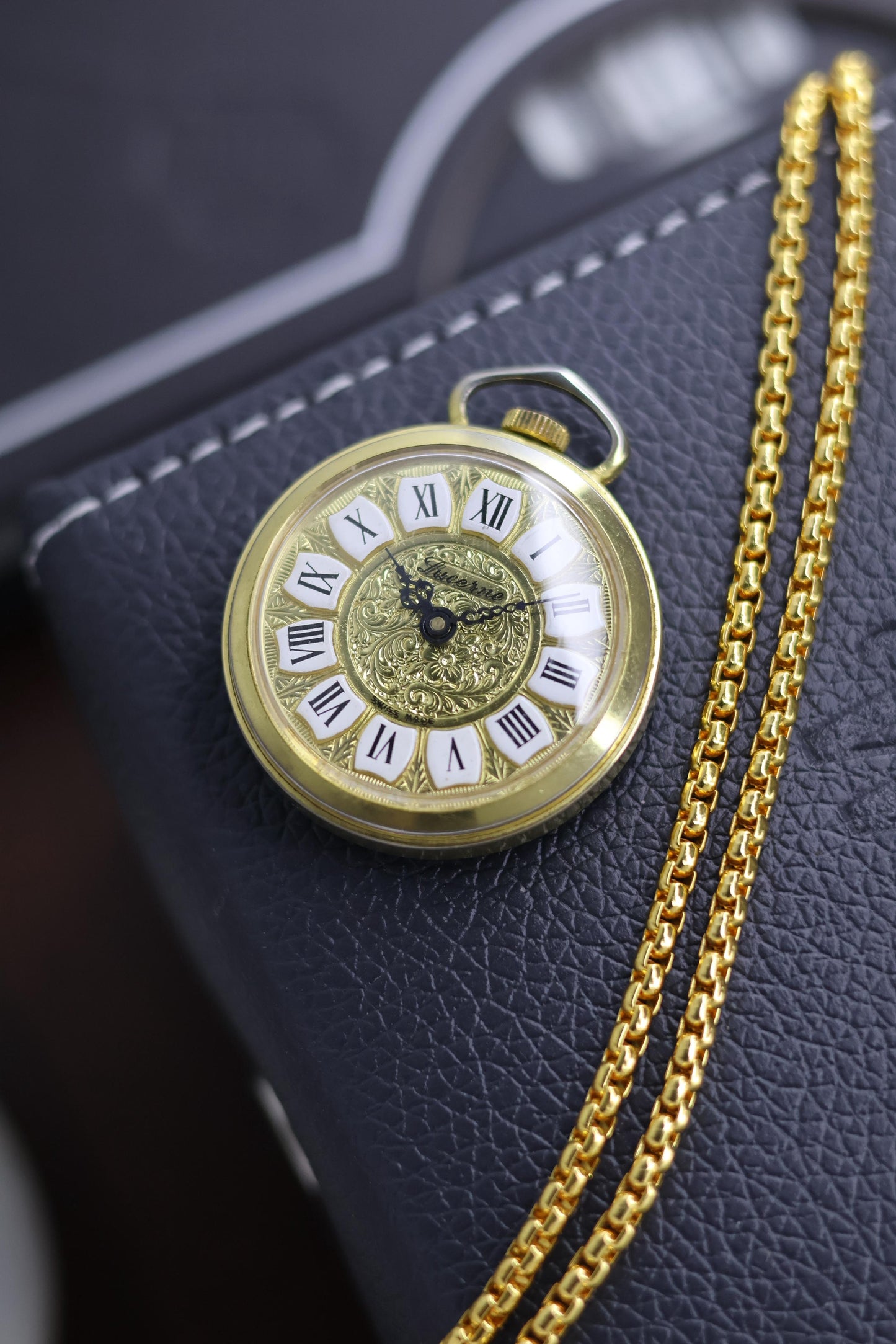 (Extremely Rare) Lucerne Swiss Mechanical Pocket Watch- Hand Winding Vintage Watch (Pre Owned) - A369