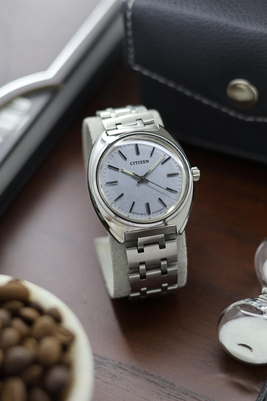 (Super Rare) Citizen Manual Wind Grey Linen Dial - Mchanical Vintage Watch (Pre Owned) - A328
